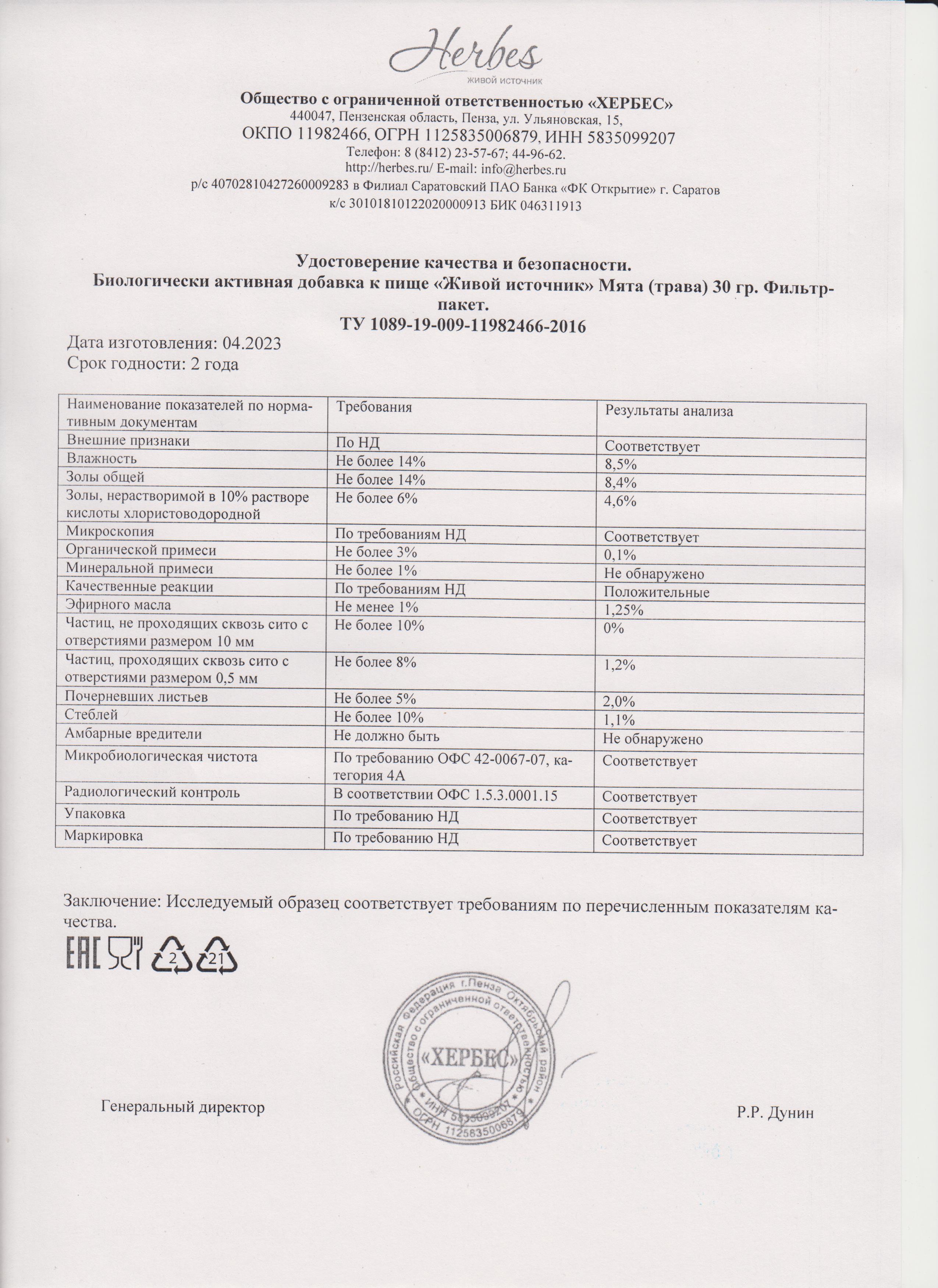 Паспорт №042023